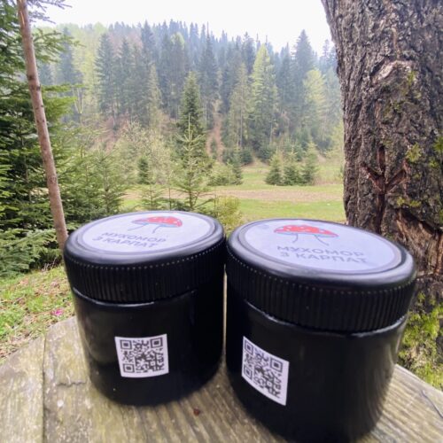 Amanita muscaria у капсулах у банці